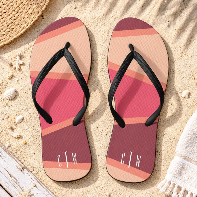 Geometric Triangle Monogram Jandals (Creator Uploaded)