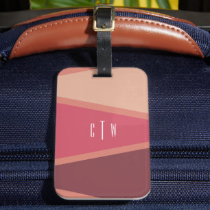 Geometric Triangle Monogram Luggage Tag
