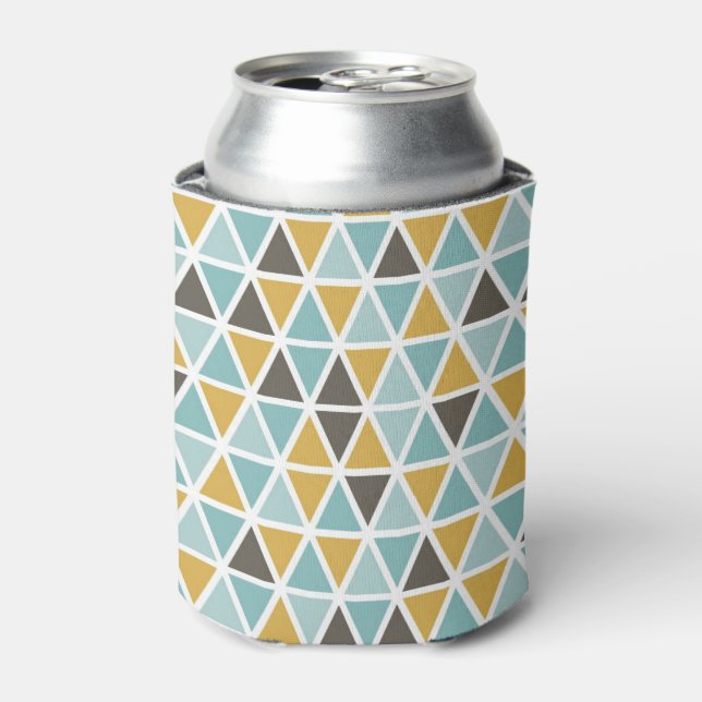 Geometric Triangle Pattern Can Cooler (Can Front)
