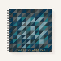 Geometric Triangle Pattern in Blue and Grey Name