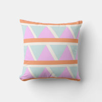Geometric Triangle Pattern in Pastel Aqua and Pink