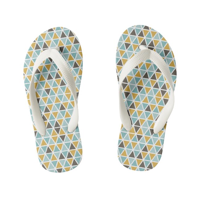 Geometric Triangle Pattern Kid's Jandals (Footbed)