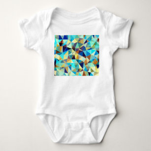 Geometric Triangles: Colourful Abstract Pattern Baby Bodysuit