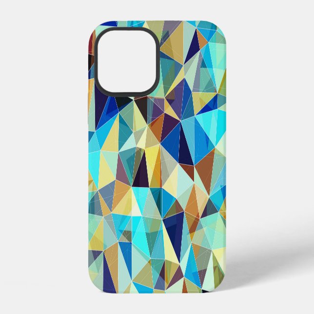Geometric Triangles: Colourful Abstract Pattern iPhone Case (Back)