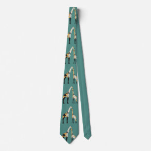 Geometric Triangles Giraffe Tie