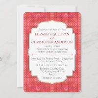 Geometric Triangles In Red And Pink Wedding