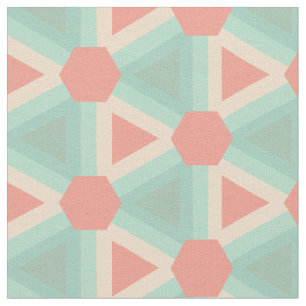 Geometric Triangles in Succulent colour pallet Fabric