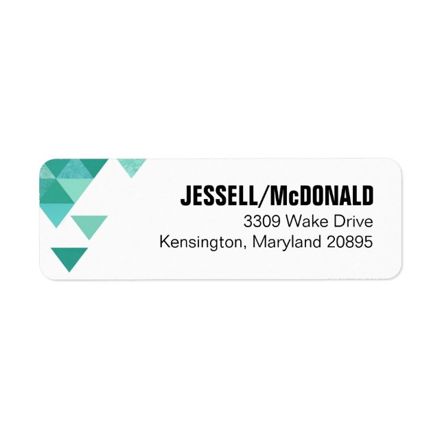 Geometric Triangles Mailing | teal turquoise (Front)