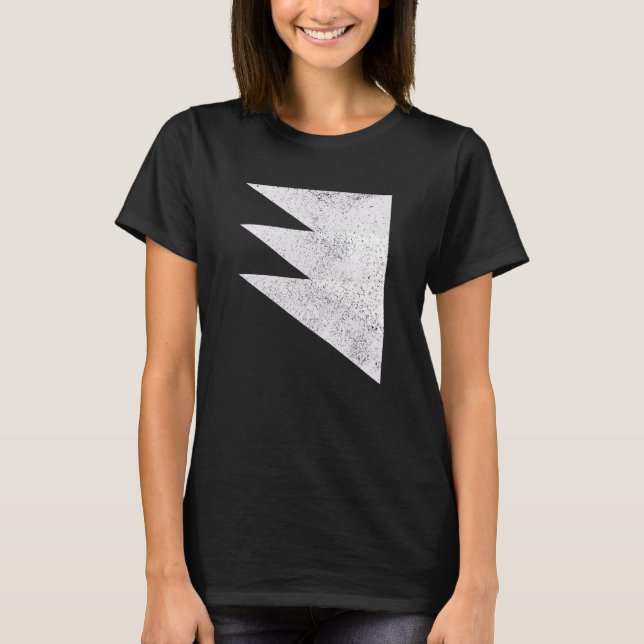 Geometric Triangles Overlay Shapes Geometry Distre T-Shirt (Front)