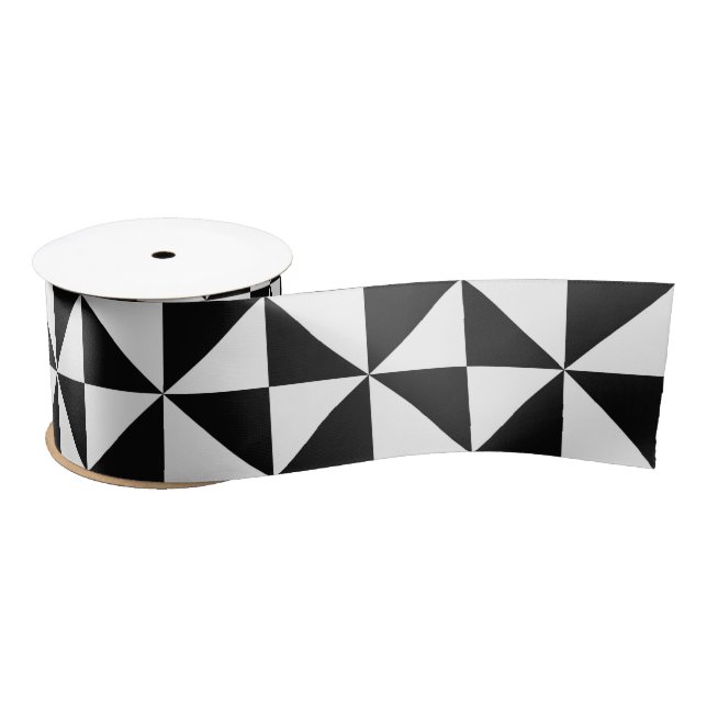 geometric triangles ribbon satin ribbon (Spool)