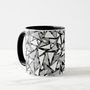 geometric triangles shapes pattern mug
