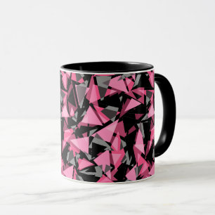 geometric triangles shapes pattern mug
