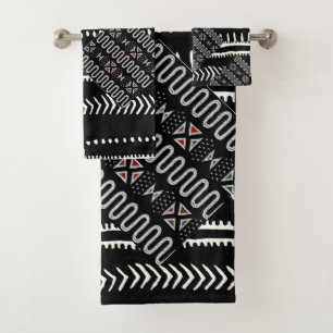 Geometric Tribal Art Bath Towel Set