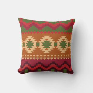 Geometric Tribal Aztec Colourful Pattern Cushion