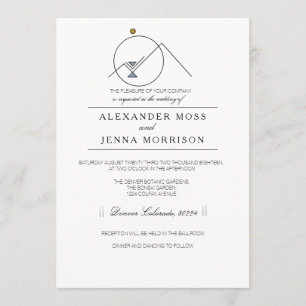 Geometric Tribal Mountain Modern Customisable Invitation