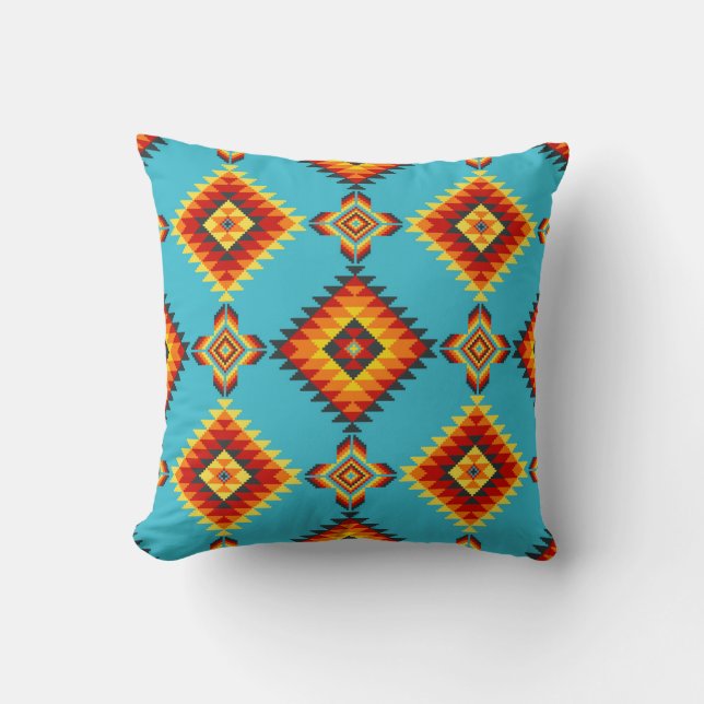 Geometric Tribal Pattern Cushion (Front)