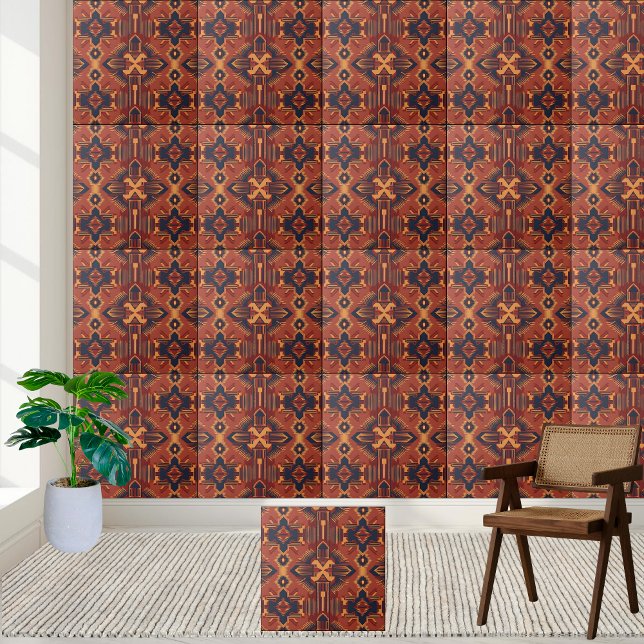 Geometric Tribal Pattern Tile (Geometric Tribal Pattern Tile)