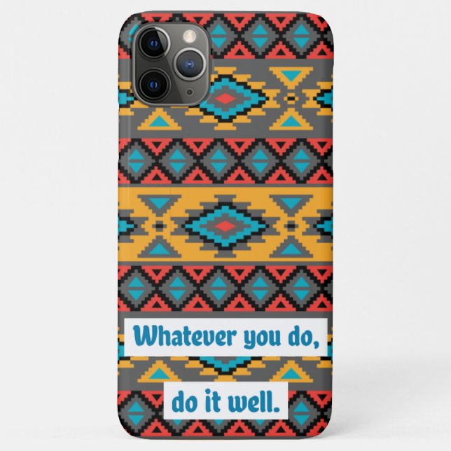Geometric Tribal Quote Case-Mate iPhone Case (Back)