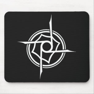 Geometric Tribal Sigil - Abstract Star Emblem Mouse Pad