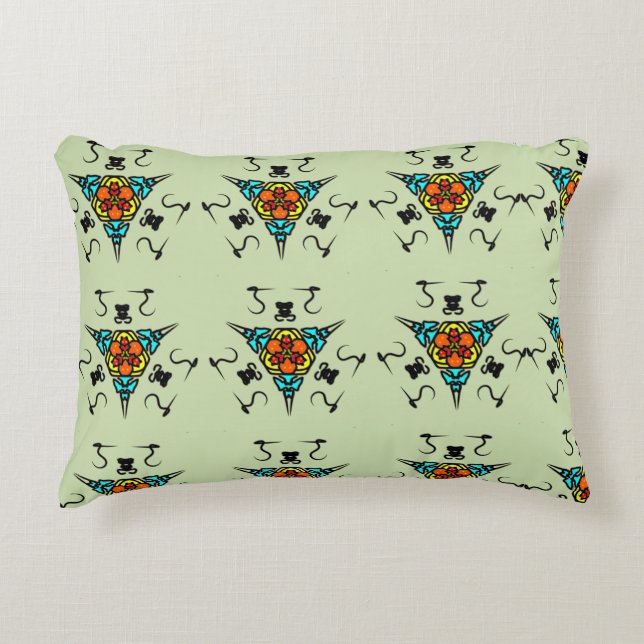 Geometric Tribal Totem Decorative Cushion (Front)