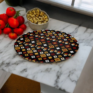 Geometric Tribal Triangle Pattern Cutting Board