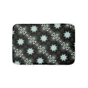 geometric tringle/ovals pattern bath mat