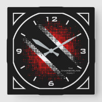 Geometric Trinidad and Tobago Dot Pattern Flag