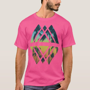 Geometric Tropical Beach T-Shirt