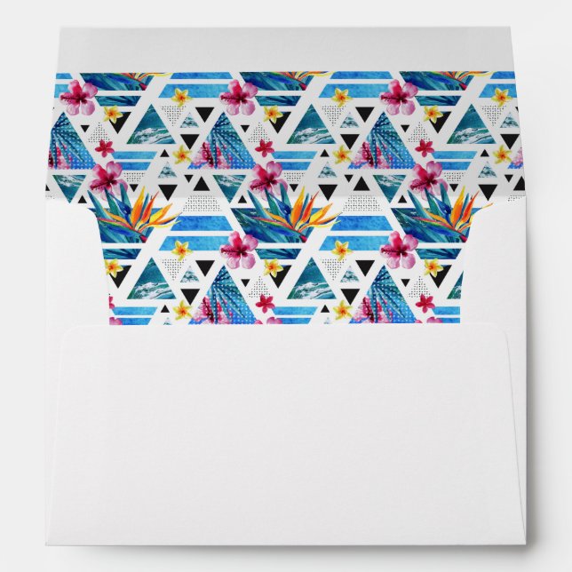 Geometric Tropical Flowers Pattern Envelopes (Back (Bottom))