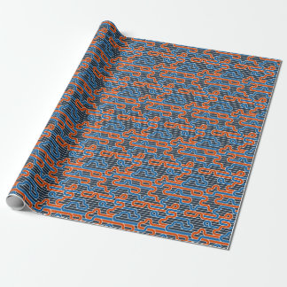 Geometric Twisted Lines Vintage Wrapping Paper