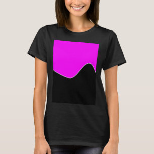 GEOMETRIC TWO TONE PATTERN FUCHSIA AND BLACK T-Shirt