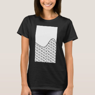 GEOMETRIC TWO TONE PATTERN White with Christmas Tr T-Shirt