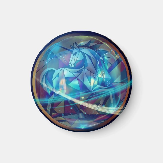 Geometric Unicorn Magnet (Front)