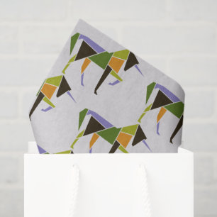 Geometric Unicorn Modern Abstract  Tangram Animal Tissue Paper