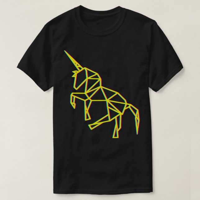 Geometric Unicorn Pattern Unicorn Lover Gift Idea T-Shirt (Design Front)