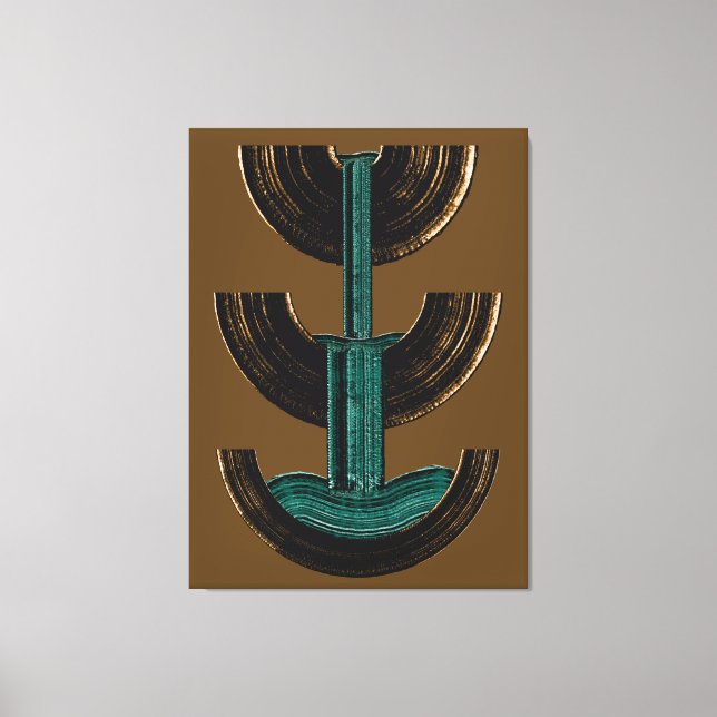 Geometric Vertical Abstract Composition Canvas Print (Front)