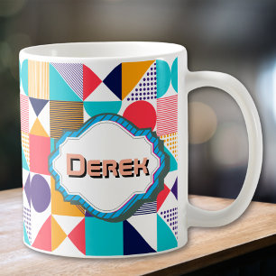 Geometric Vibes Personalised Your Way Coffee Mug