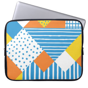 Geometric Vintage Abstract Background Design Laptop Sleeve
