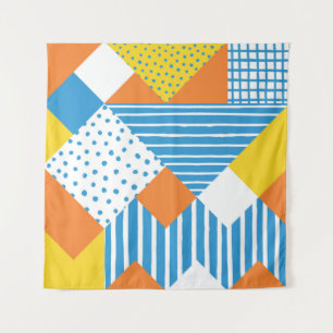 Geometric Vintage Abstract Background Design Tapestry
