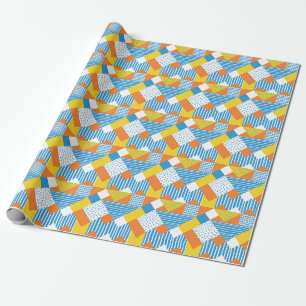 Geometric Vintage Abstract Background Design Wrapping Paper