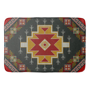 Geometric vintage classic colorful-fashion cute bath mat