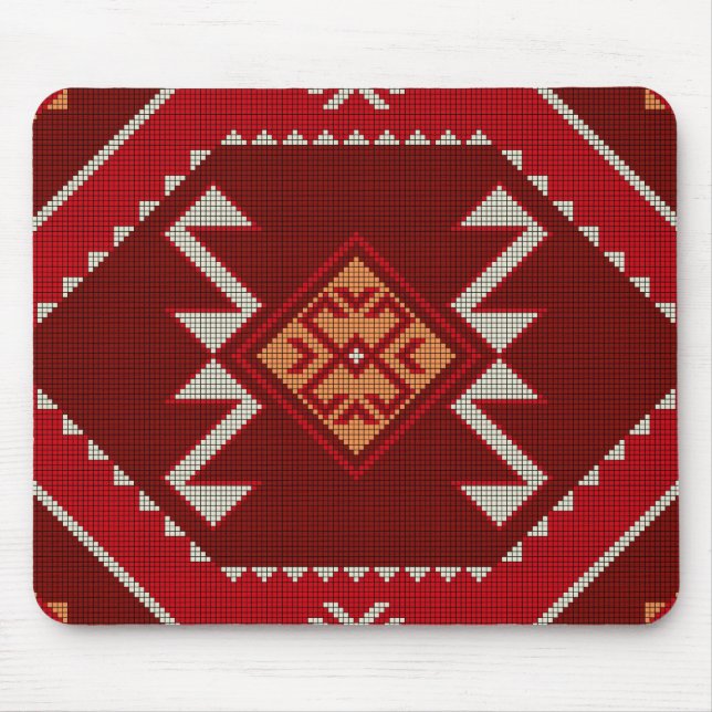 Geometric vintage classic colourful-trendy fashion mouse pad (Front)