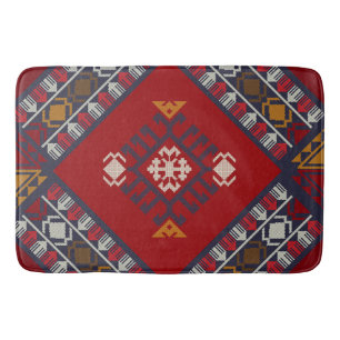 Geometric vintage classic cute-stylish colourful bath mat