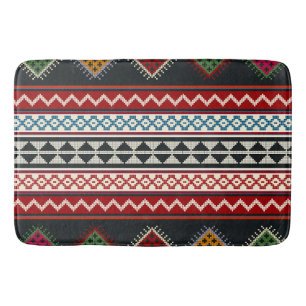 Geometric vintage classic cute-trendy colourful bath mat