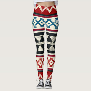 Geometric vintage classic cute-trendy colourful leggings