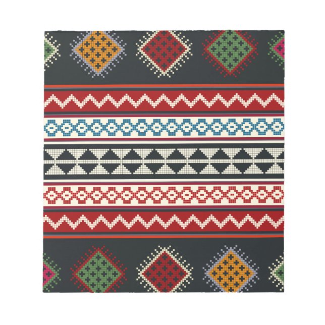 Geometric vintage classic cute-trendy colourful notepad (Front)