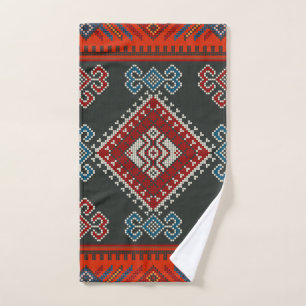 Geometric vintage classic fashion-trendy colorful  hand towel