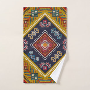 Geometric vintage classic fashion-trendy colorful hand towel