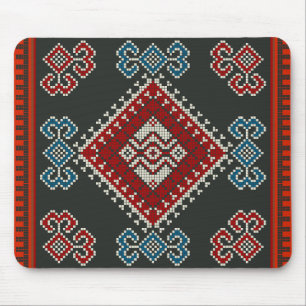 Geometric vintage classic fashion-trendy colourful mouse pad