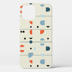 Geometric vintage: mid-century seamless pattern. iPhone 12 case
